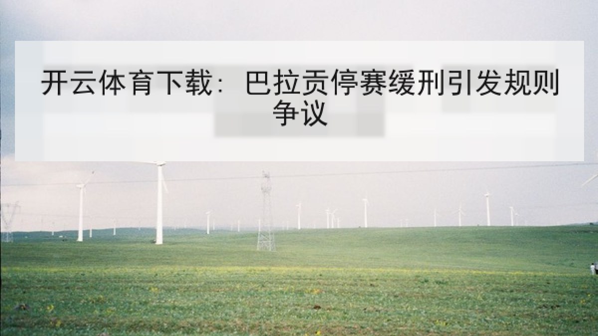 开云体育下载: 巴拉贡停赛缓刑引发规则争议